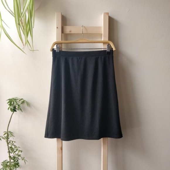 Brooklyn Industries Black Geo Pencil A-line Textured Pattern Skirt Size Small S - Picture 2 of 5